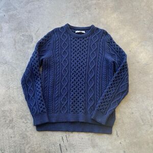 Outerknown Sweater Mens Medium Blue Pullover Crewneck Long Sleeve Cotton Knit